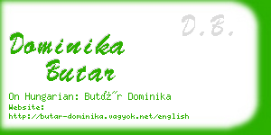 dominika butar business card